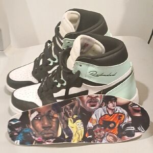 MEN'S OMI Reloaded Jordan 1 (Tiffany Ode To Philly Sports Black, White, and Mint